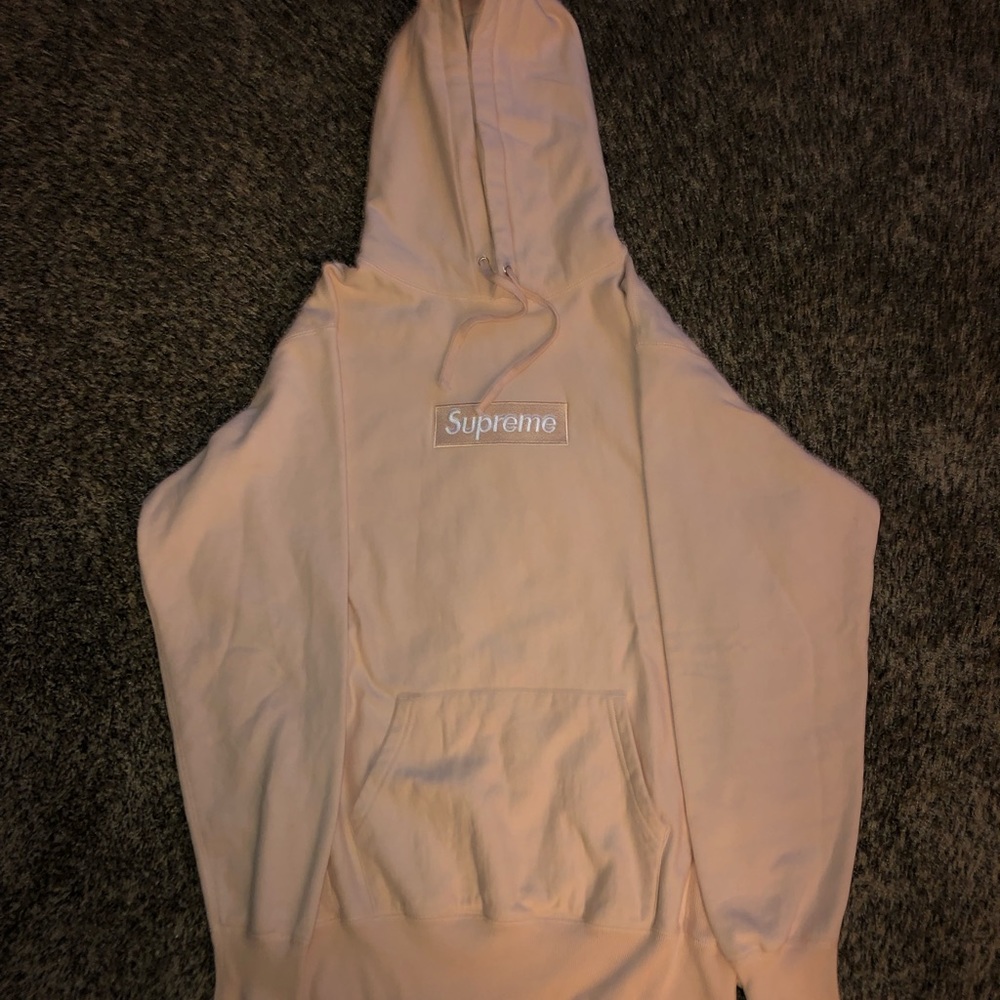 Supreme Peach Box Logo Hoodie